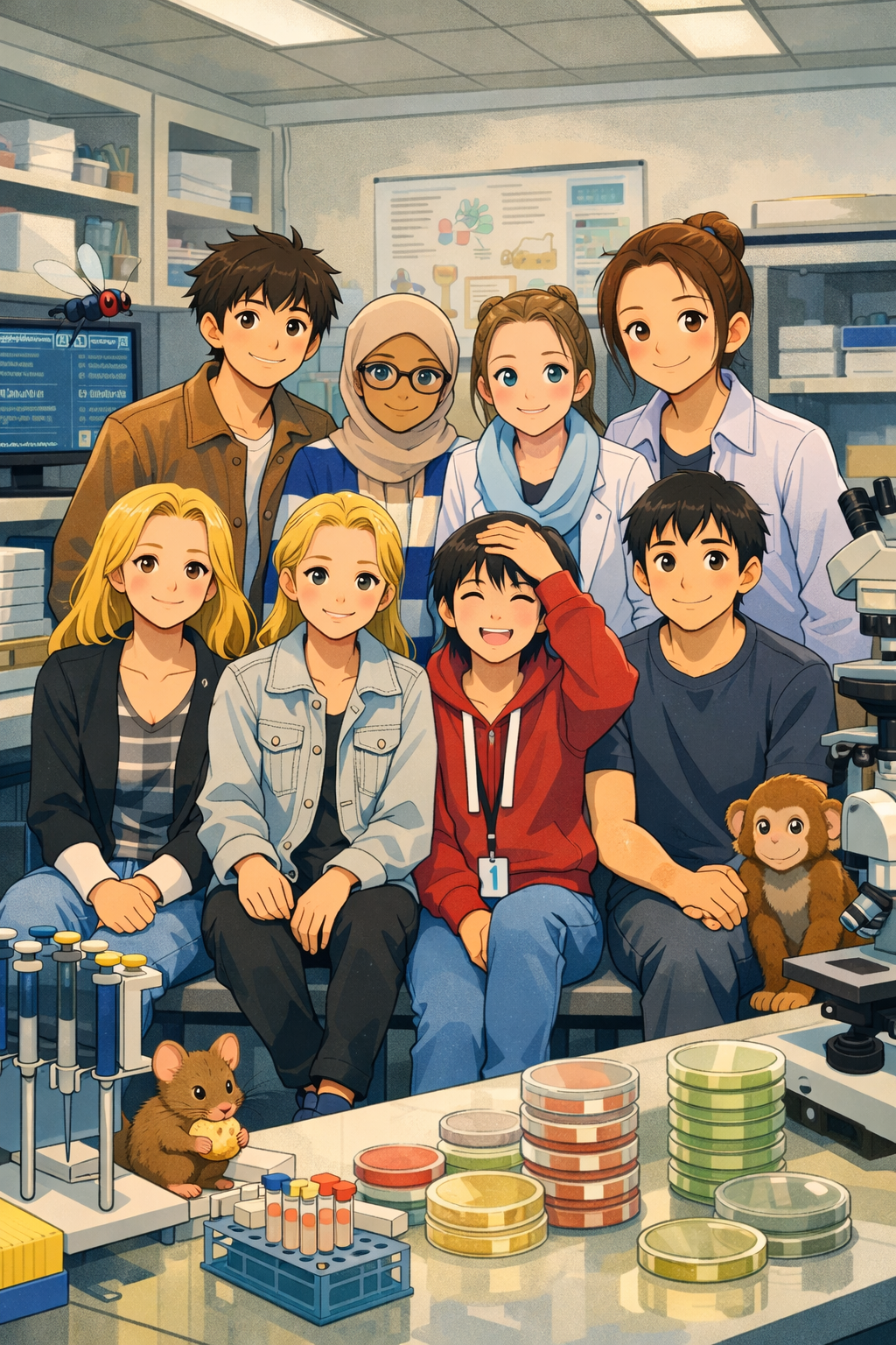 Stylized Haase Lab illustration